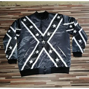 Vente en gros Blouson aviateur en satin personnalisé brodé Versity Blousons aviateur en satin de soie pour hommes Blouson de baseball en satin Versity - Product Image 2