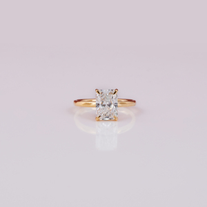 แหวนหมั้นฝังเพชรสำหรับผู้หญิงที่โตแล้วแหวนหมั้นเคลือบทอง18K สไตล์อินเทรนด์ได้รับการรับรองจาก Radiant Lab - Product Image 1