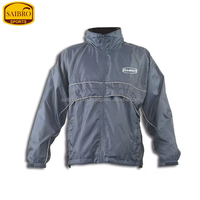 Veste de sport coupe-vent pour homme Saibro, manches longues, col montant, fermeture éclair, polyester léger, taille adulte, coupe régulière, automne