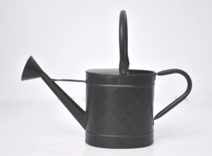 Arrosoir en métal contemporain et élégant double ton blanc et finition dorée pour les amateurs de décoration végétale urbaine - Product Image 4