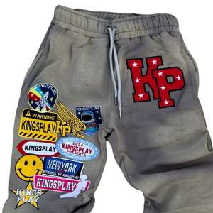 Pantalones Deportivos para Hombre con Parches Gráficos, Corte Holgado, Felpa, Estilo Urbano, Decorados, Casuales, para Uso Diario - Product Image 4