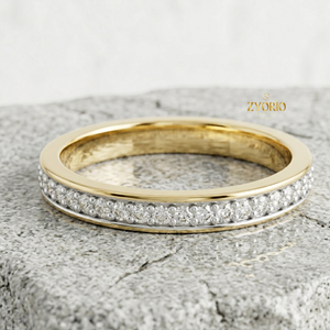 แหวนเพชรทรงกลมแบบไมโครเพฟ เงินแท้ 925 สำหรับผู้หญิง เหมาะสำหรับเป็นแหวนแต่งงาน - Product Image 4