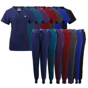 Tenues médicales écologiques extensibles pour femmes, ensembles de blouses et pantalons de jogging, uniformes d'infirmière, uniformes médicaux, uniformes d'hôpital - Product Image 1