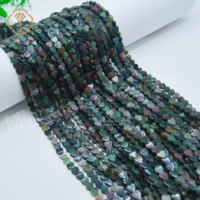 Chaude 6*6mm en forme de coeur pierre naturelle vert Avenurie poudre cristal indien eau herbe rouge bijou oeil de tigre perles de pin