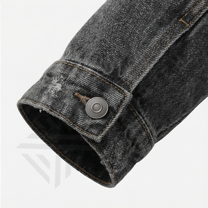Veste en jean décontractée pour homme, vente chaude, automne-hiver, chaude, col montant, haute qualité, nouveau style, tendance, durable, streetwear - Product Image 6