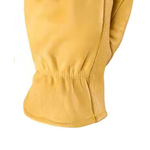 ถุงมือทำงาน OEM ป้องกันมือ ระบายอากาศได้ดี หนังวัวแท้ ทนทาน ป้องกันรังสียูวี แบบเต็มนิ้ว พร้อมแถบตีนตุ๊กแก สำหรับเล่นกีฬา - Product Image 5