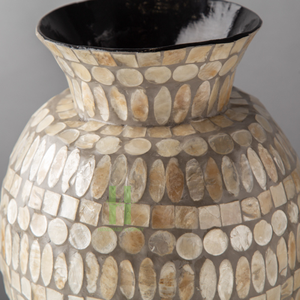 Florero con incrustaciones de nácar de alta calidad, decoración para el hogar, florero moderno, diseño OEM, personalizado, hecho a mano de Vietnam, venta al por mayor - Product Image 2