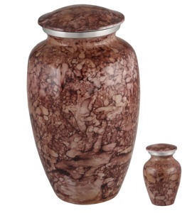 Urne funéraire pour adultes de style américain pour cendres humaines Décoration commémorative en métal et marbre coloré Produit fini coloré - Product Image 6