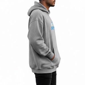 Sudadera con Capucha Extra Grande de Invierno para Hombre, Calidad Premium, Logotipo Personalizado en Relieve, Cuello con Capucha, Corte Holgado, 100% Algodón Felpa, 2 Piezas - Product Image 3