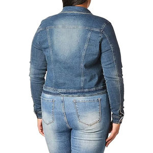 2024 nouveauté veste en jean bleu pour femmes Logo personnalisé respirant et prix de gros grandes tailles disponibles - Product Image 2