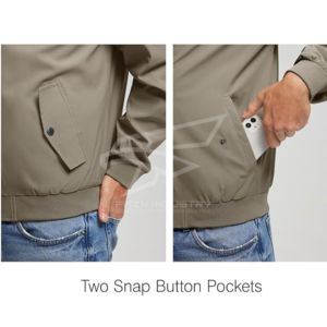 Veste coupe-vent réfléchissante en polyester pour hommes, veste de plage vintage rétro imperméable, vestes coupe-vent blanc bleu marine kaki pour hommes - Product Image 6