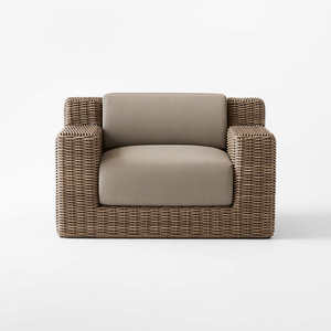 Fauteuil moderne en rotin et osier Sièges confortables et élégants pour se prélasser à l'intérieur ou à l'extérieur - Product Image 1