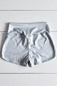 Wholesale Price Custom Logo Breathable Quick Dry Sports Wear Women's <b>Booty</b> Shorts Mid Waist Workout Gym Running Yoga Hot - Product Image 2