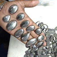 Lot de cabochon de créateur en or Apache naturel Pyrite ovale en forme de poire fantaisie fait à la main en vrac bijoux pendentif faisant des pierres précieuses