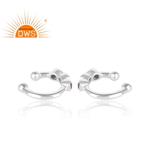 Nouvellement conception Fine Sterling Silver Naturel Noir Spinal Gemstone Oreille Manchette Boucle D'oreille Fabricant De Bijoux - Product Image 2