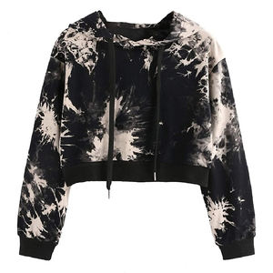 Sudadera con Capucha y Cremallera para Mujer, Top Corto Personalizado, 100% Algodón, Felpa, Invierno, Ecológica, Transpirable, Reflectante - Product Image 3