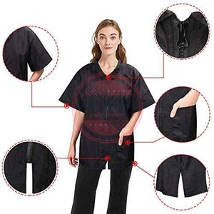 Veste de toilettage pour animaux de compagnie avec fermeture éclair complète Smock pour chien chat toiletteur - Product Image 4