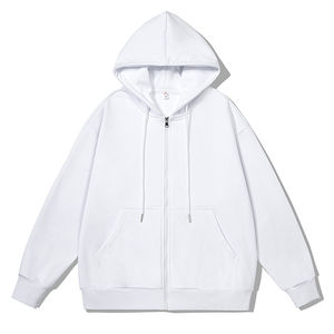 Sweat à capuche personnalisé pour hommes Plus Size Boxy Fit Drop Shoulder Zipper Hoodies pour hommes Oversized Full Zipper Up Hoodies 100% coton - Product Image 2