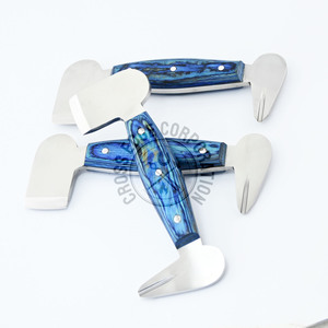 Outil de maréchal-ferrant | Tampon de clou de sabot de cheval Outil de tampon de cheval robuste avec manche en bois utilisation double face pour couper les chevaux - Product Image 1