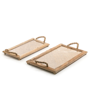 Handmade Rattan Tea and Coffee <b>Tray</b> <b>Large</b> Size with Woven Finished Perfect for Elegant Tableware and Stylish Food Serving - Product Image 3