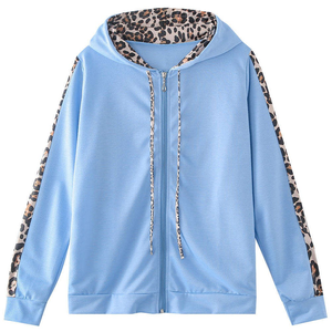 Chándal de dos piezas para mujer con capucha, ropa activa con cremallera completa, chándal ligero, ropa de mujer, trajes de Color sólido - Product Image 6