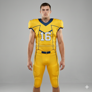 Maillot de football en polyester respirant avec impression numérique de logo de designer, uniforme de football américain, kits personnalisés, sangle courte réglable - Product Image 5