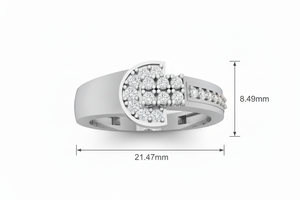 Anillo de Oro de 14K con Diamantes Naturales, El Grupo Estelar, para Bodas, Fiestas, Aniversarios, Regalo Romántico para Celebraciones - Product Image 2