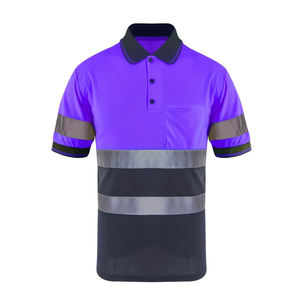 Hi Vis <b>Safety</b> Polo Shirts High Visibility Reflective Polo Shirts Work Short Sleeve <b>Safety</b> Shirts for Men - Product Image 1