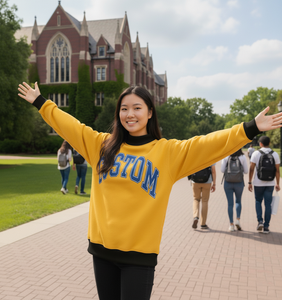 Sudadera de Cuello Alto de Invierno para Mujer de la Hermandad Sigma Nu, Sudadera de Dos Tonos con Diseño Bordado, Tejido de Poliéster/Algodón Ecológico - Product Image 1