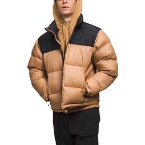 Design de mode Vêtements d'hiver Chauds Surdimensionnés Vintage Nylon Zipper Bomber Puffer Vestes pour Hommes Down Coat Puffer Down Jacket - Product Image 1