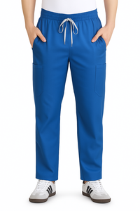 เสื้อคอวีและกางเกงยืดสำหรับทุกเพศชุดขัดโรงพยาบาล OEM สำหรับผู้ชายและผู้หญิงยี่ห้อโพลี/ ผ้าฝ้ายพิมพ์ลายนูน - Product Image 4