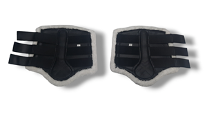 Harnettes équestres durables avec doublure en fourrure blanche, pour courses de chevaux, lot de deux pièces, protections de sabots pour l'entretien des chevaux - Product Image 2