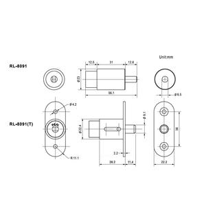 Cilindro de bloqueo de remolque REAL/RL8091T con revestimiento de cromo brillante hecho en Taiwán - Product Image 4