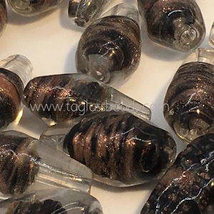 Metallic Foil Glass <b>Beads</b> Assortment of Colors Red with Gold Foil Wedding Cake Jewelry Components Crystal Lampwork Glass <b>Bead</b> - Product Image 5