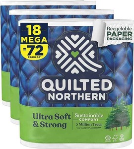 Rouleau de papier toilette matelassé Northern Jumbo Ultra doux et résistant 32 méga rouleaux = 128 rouleaux réguliers - Product Image 5