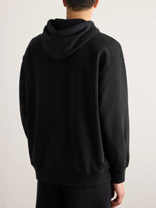 Sweat-shirt à capuche uni noir de qualité supérieure pour hommes, unisexe, pull à capuche, impression de logo personnalisée, sweat-shirt en molleton de coton, vente en gros, 100% coton - Product Image 3