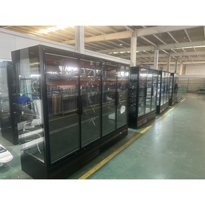 Vitrine réfrigérée commerciale Multidecks à <span class=keywords><strong>4</strong></span> portes de supermarché, mince, avec porte en verre enfichable, réfrigérateur présentoir vertical - Product Image 2