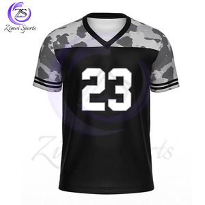 Drapeau personnalisé maillots uniformes de football jeunes jouant porter tissu en maille respirante avec numéro de sergé attirail et Options de logo - Product Image 3