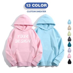 Temporada de invierno Poliéster/Algodón Sudadera con capucha para hombre Logotipo de impresión personalizada Lana gruesa Regular Fit Sudaderas con capucha en blanco para hombres y mujeres - Product Image 1