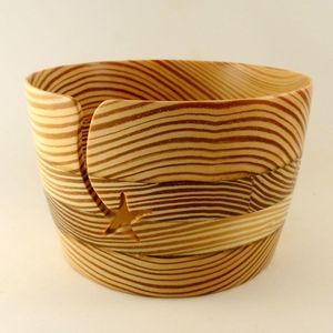 Cuenco de hilo de madera hecho a mano de gran venta cuenco de madera de encimera portátil y ligero de color marrón brillante para tejer fácilmente - Product Image 6