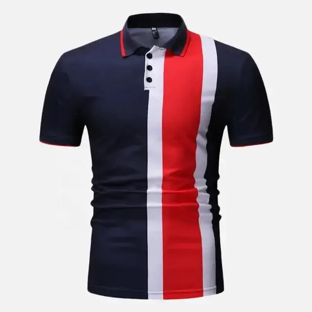 High Quality Breathable Polyester Cotton Polo T-Shirts Plain Men's Polo T-Shirts With LOGO Custom Logo Printed Men's Polo Shirt