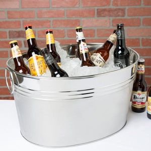 Enfriador de vino de metal Enfriador de champán grande Cubo de hielo de cerveza y Tina de vino Bañera de bebida de alta calidad - Product Image 2