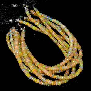 ลูกปัดโอปอลเอธิโอเปียสีเหลืองลูกปัดอัญมณีธรรมชาติหลวมสำหรับทำเครื่องประดับสร้อยคอสร้อยข้อมืออุปกรณ์เครื่องประดับ DIY - Product Image 1