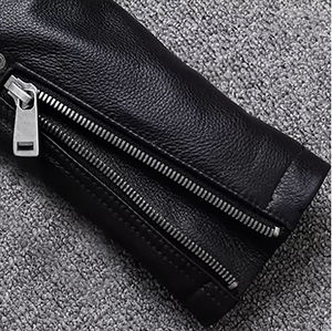 Veste en cuir véritable pour homme Mode d'hiver Fabriquée au Pakistan Haute qualité Respirante Coupe-vent Veste en cuir avec logo avant - Product Image 3