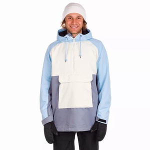 Pullover anorak jacket for men windproof half zip hooded outerwear for streetwear hiking travel and outdoor layering - Product Image 1