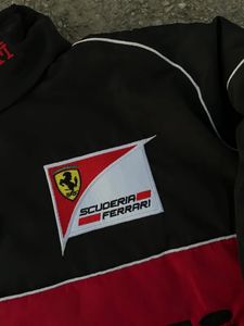F1 Racer Jacket Unisex Alta calidad F1 Vintage Racing Jacket Poliéster suave Nylon Stand Collar Cremallera Cierre Bordado Logo's - Product Image 4