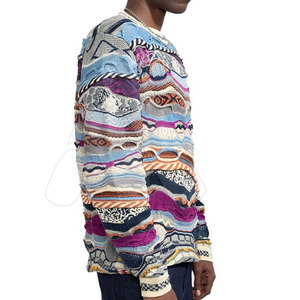 Custom Logo Men Printed Knit 100% Cotton Breathable Winter Casual <b>Pullover</b> <b>Sweater</b> for Men Streetwear - Product Image 3