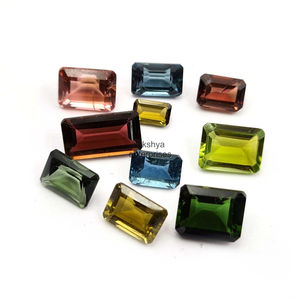 4x6mm -9x11mm turmalina Natural Octágono corte facetado cuentas de piedras preciosas para la fabricación de joyas Multi turmalina piedra calibrada venta - Product Image 5