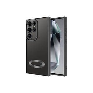 Coque en silicone mat ASMA Omega pour Samsung Galaxy S24 Ultra, étui premium électroplaqué avec protection de l'appareil photo et découpe de logo - Product Image 1