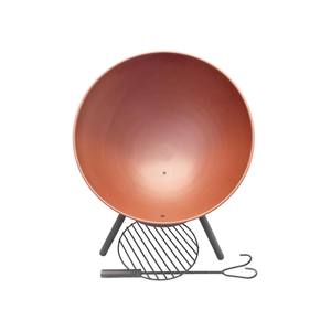Brasero de Jardín APACHO para Exteriores con Recipiente de Acero con Efecto Óxido, Inclinable y con Soporte Negro, Incluye Accesorio para Leña - Product Image 1